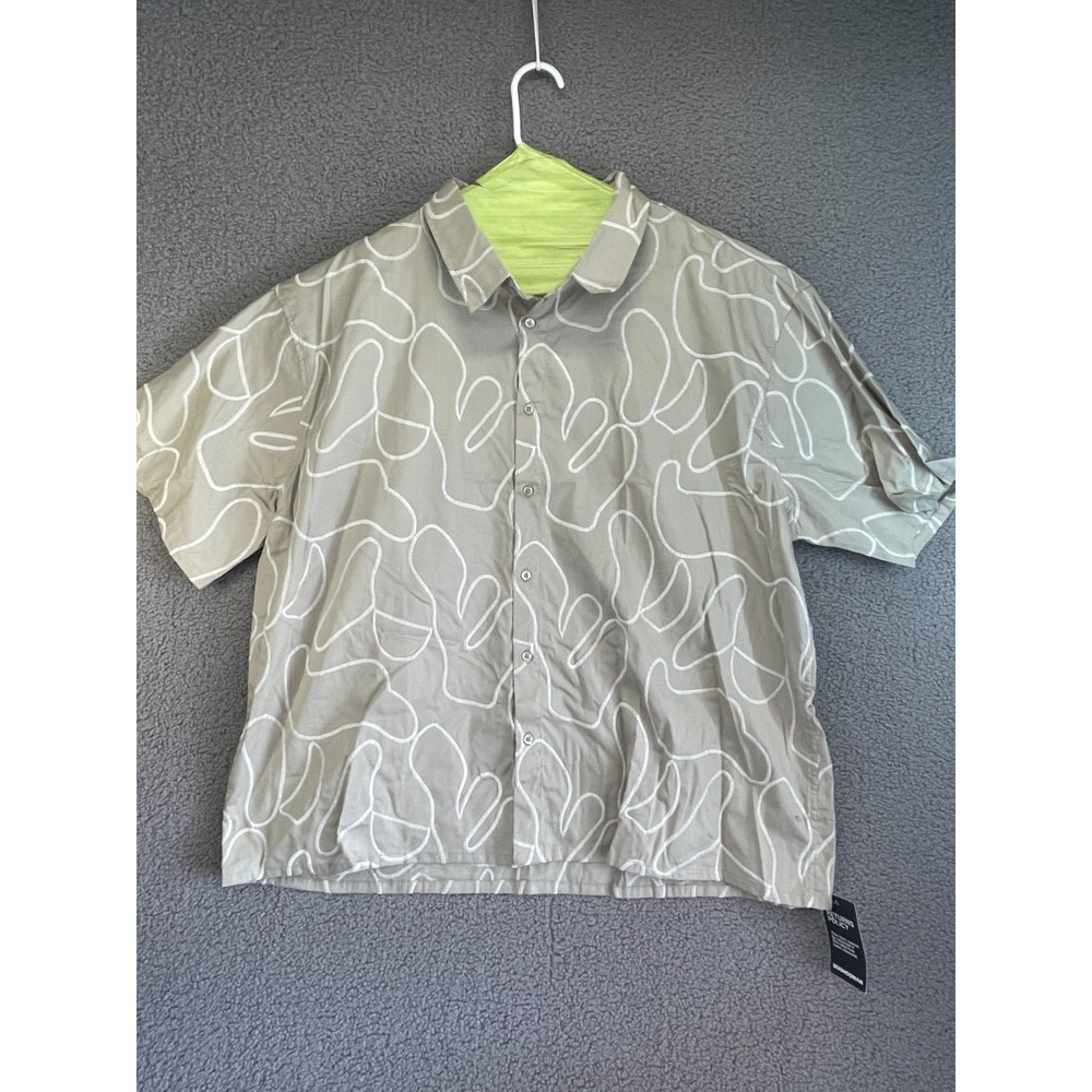 Boohoo Man Men's Shirt And Short Set Green and White 4XL NWT